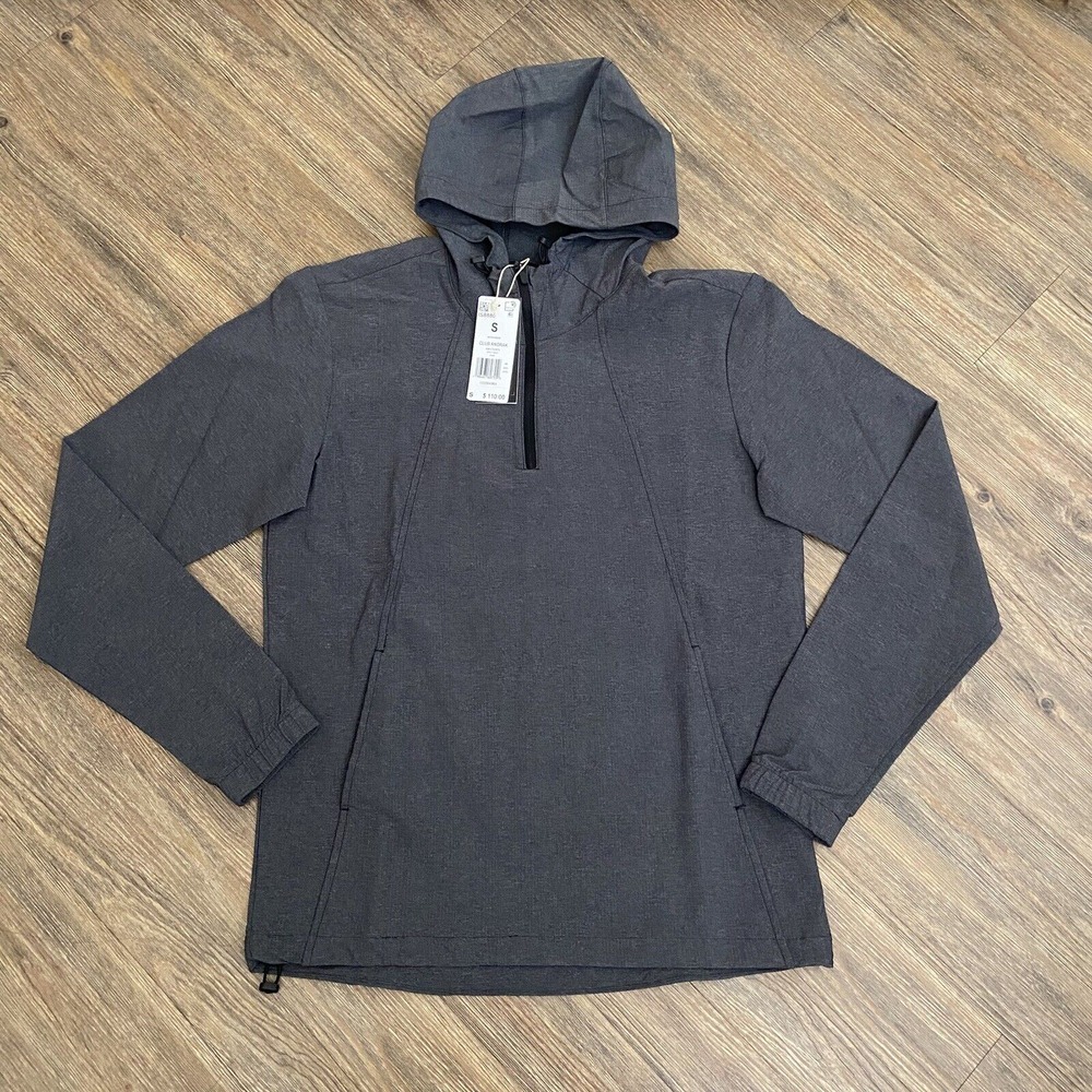NWT Men's Adidas Club Anorak Gray Black 1/4  Zip Golf Jacket‎ IS8880 Small S